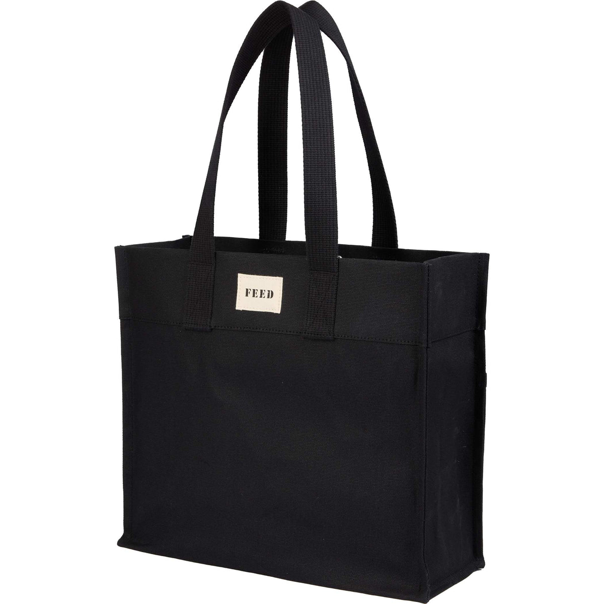 Custom FEED Organic Cotton Market Tote - angle