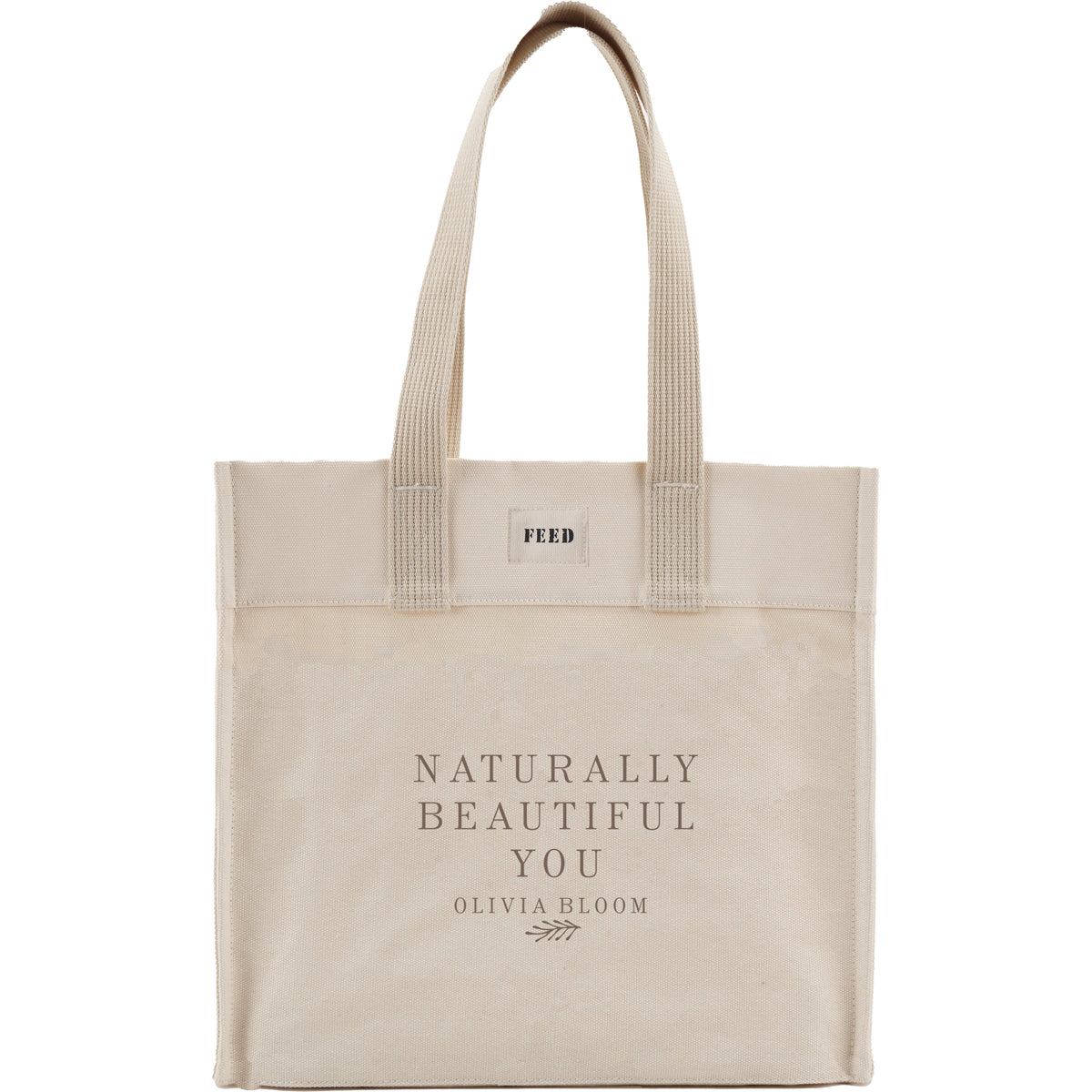 Custom FEED Organic Cotton Market Tote - decorated 9009-12NT
