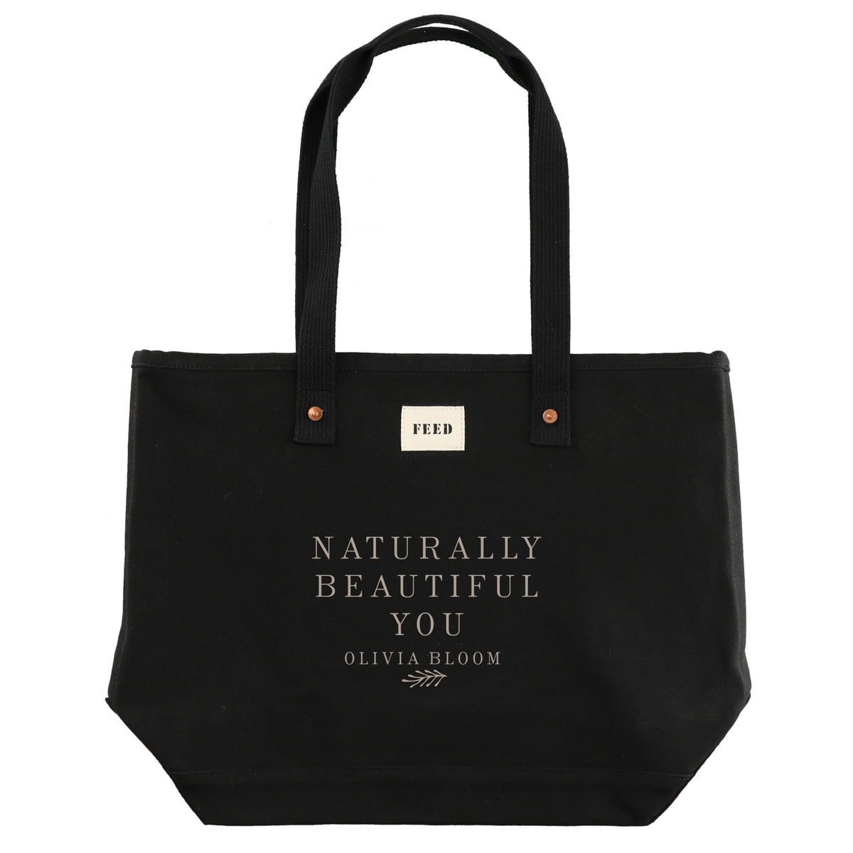 Custom FEED Organic Cotton Weekend Tote - decorated 9009-15BK