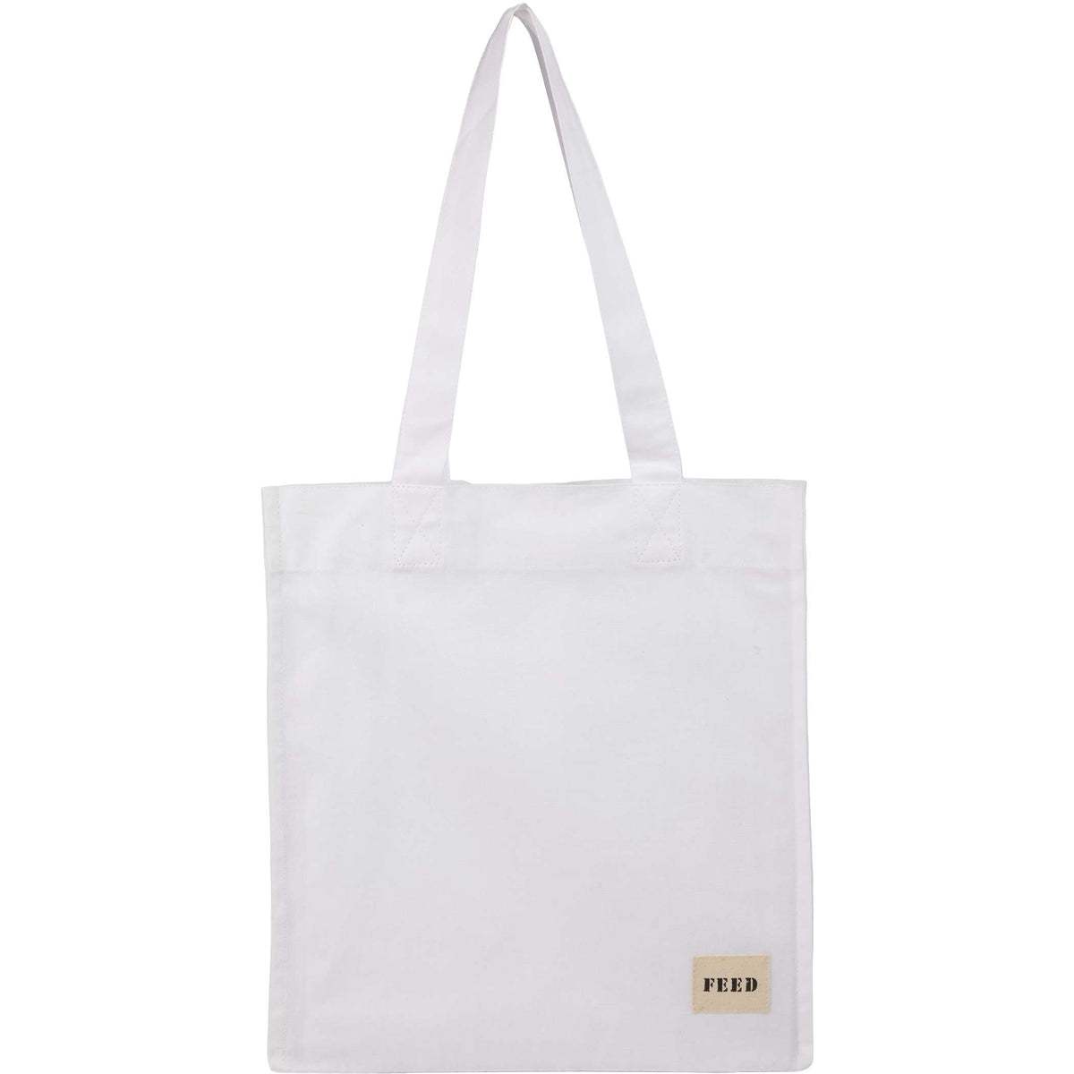 Custom FEED Organic Cotton Book Tote - blank 9009-20WH