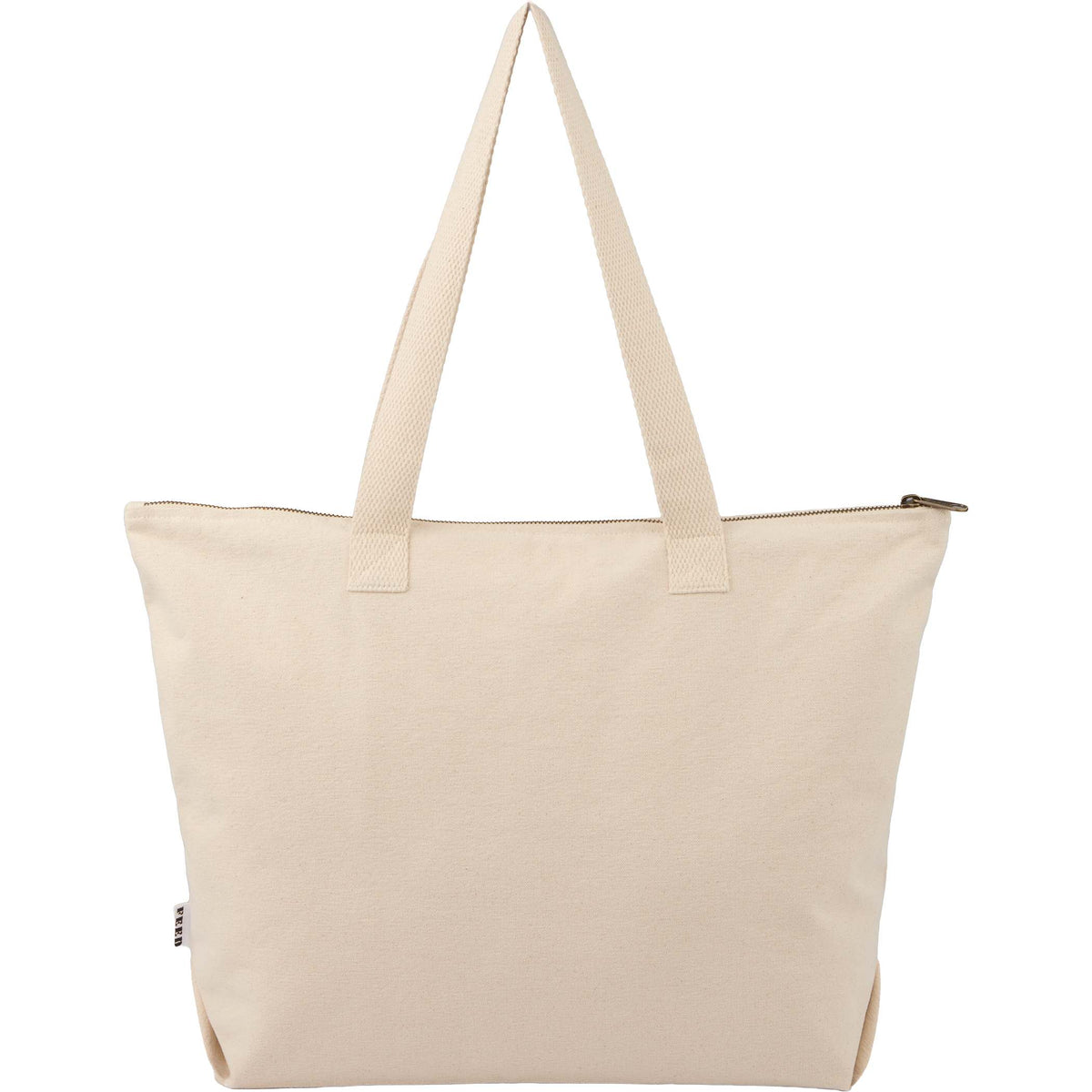 Custom FEED Organic Cotton Zippered Tote - back