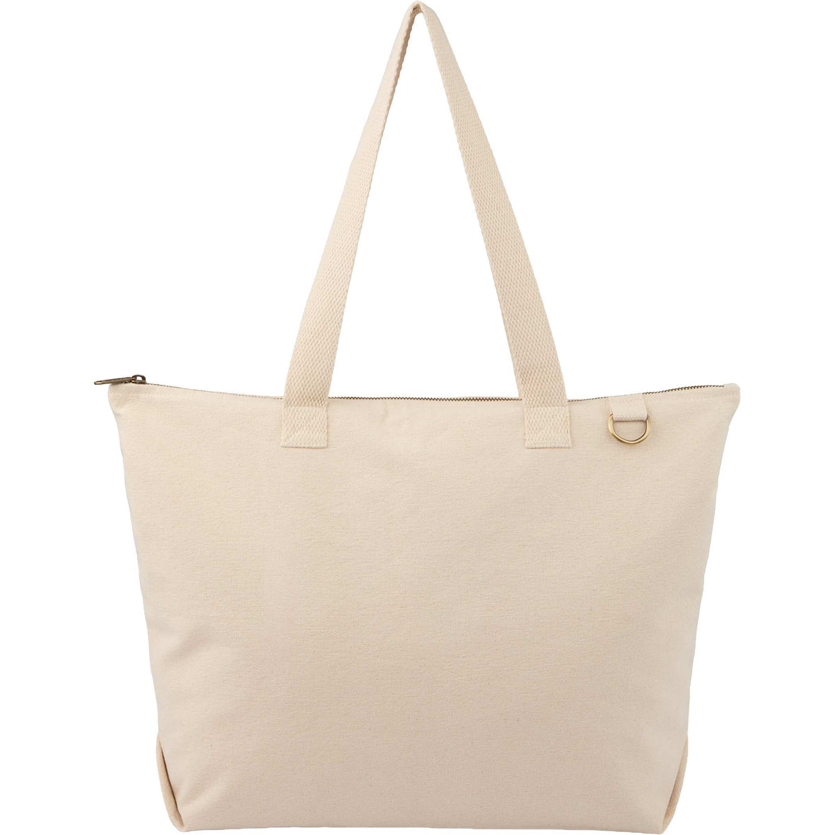 Custom FEED Organic Cotton Zippered Tote - blank 9009-21NT