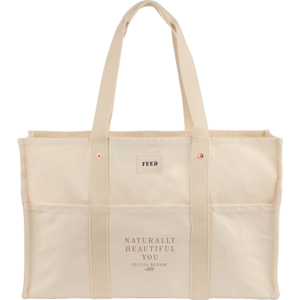 Custom FEED Organic Cotton Large Market Tote - decorated 9009-22NT