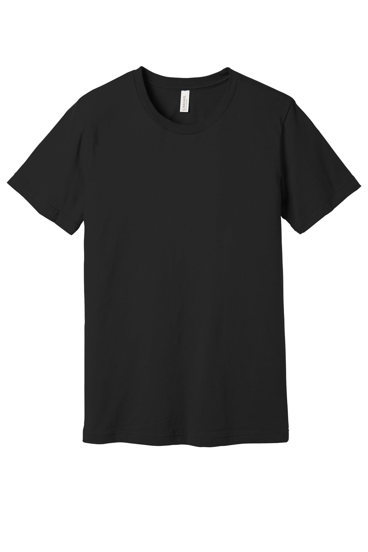 Custom Tee - Premium Jersey in Black, front view on model
