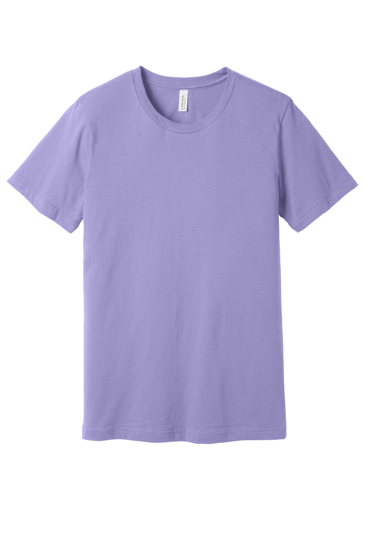 Custom Tee - Premium Jersey in Dark Lavender, front view on model