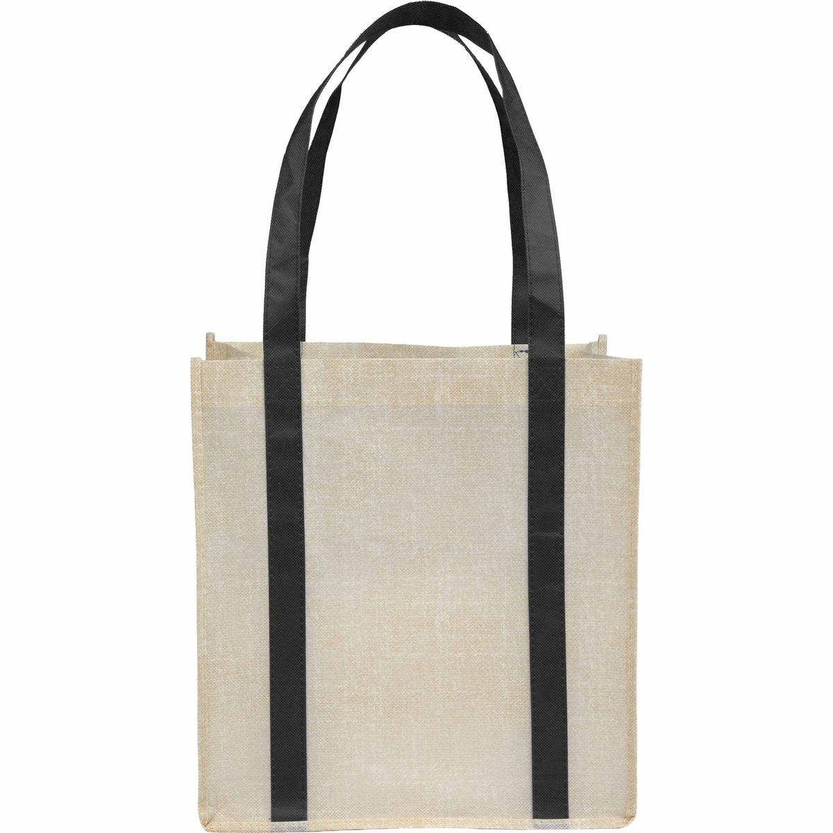 Custom Pluto Recycled Non-Woven Small Grocery Tote - back