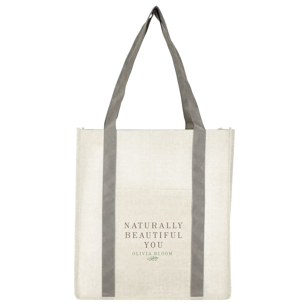 Custom Pluto Recycled Non-Woven Small Grocery Tote - decorated SM-5212GY