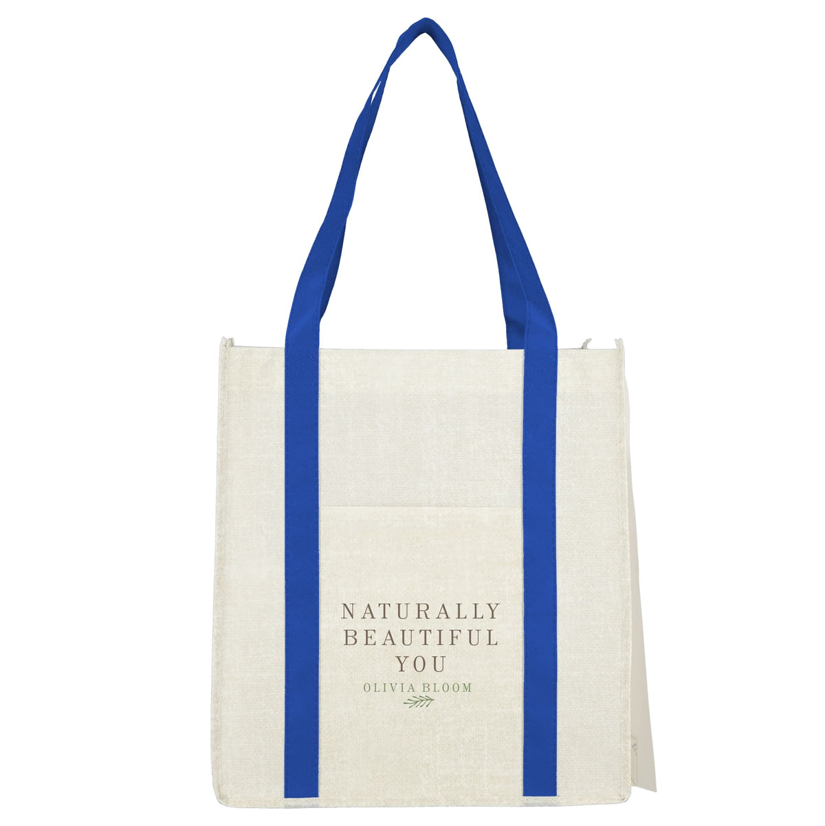 Custom Pluto Recycled Non-Woven Small Grocery Tote - decorated SM-5212RYL