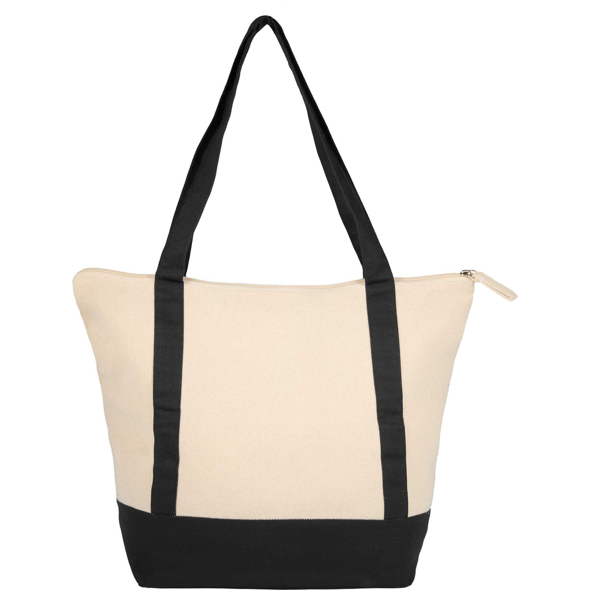 Custom Isle 8oz Organic Cotton Zippered Tote - back
