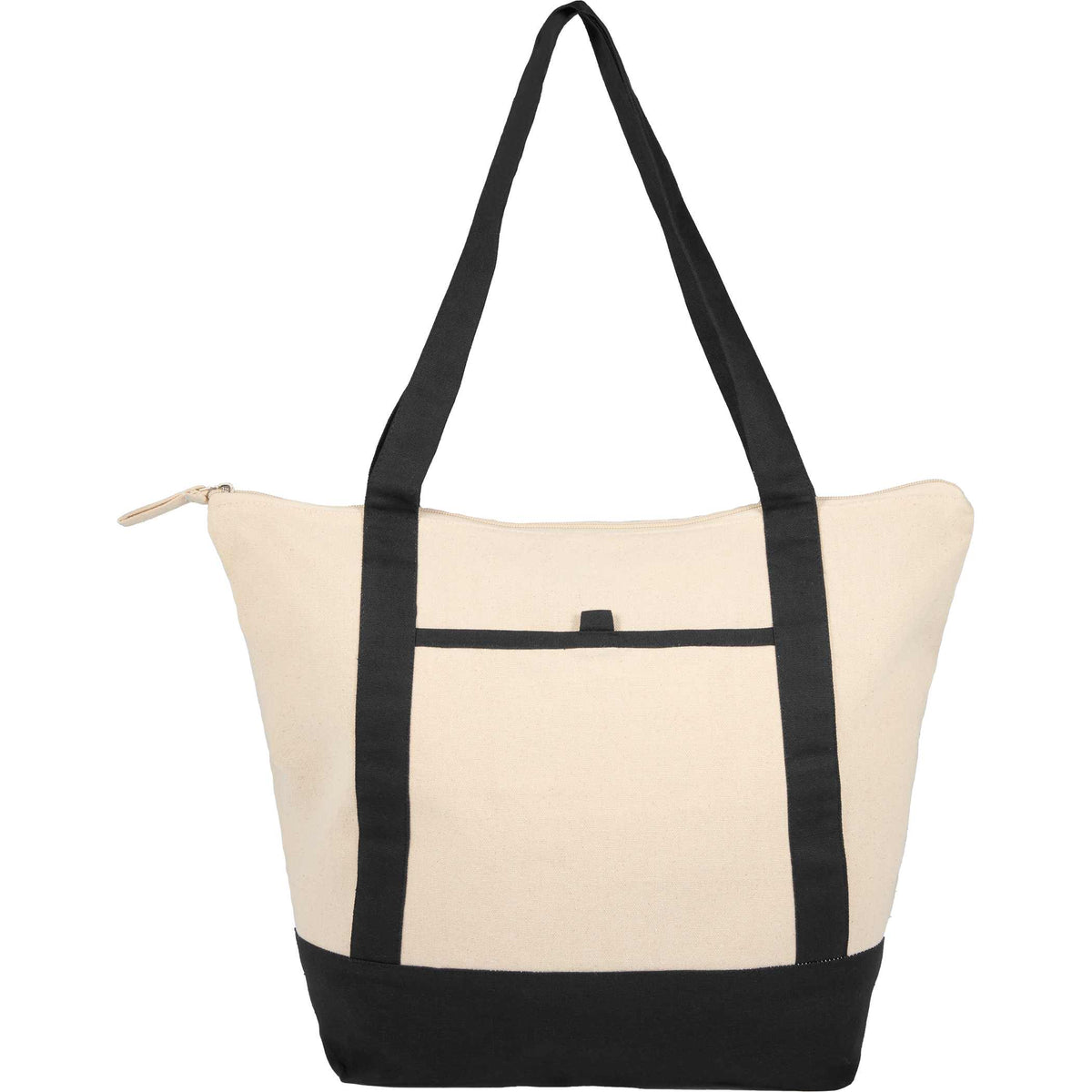 Custom Isle 8oz Organic Cotton Zippered Tote - blank SM-5226NTBK