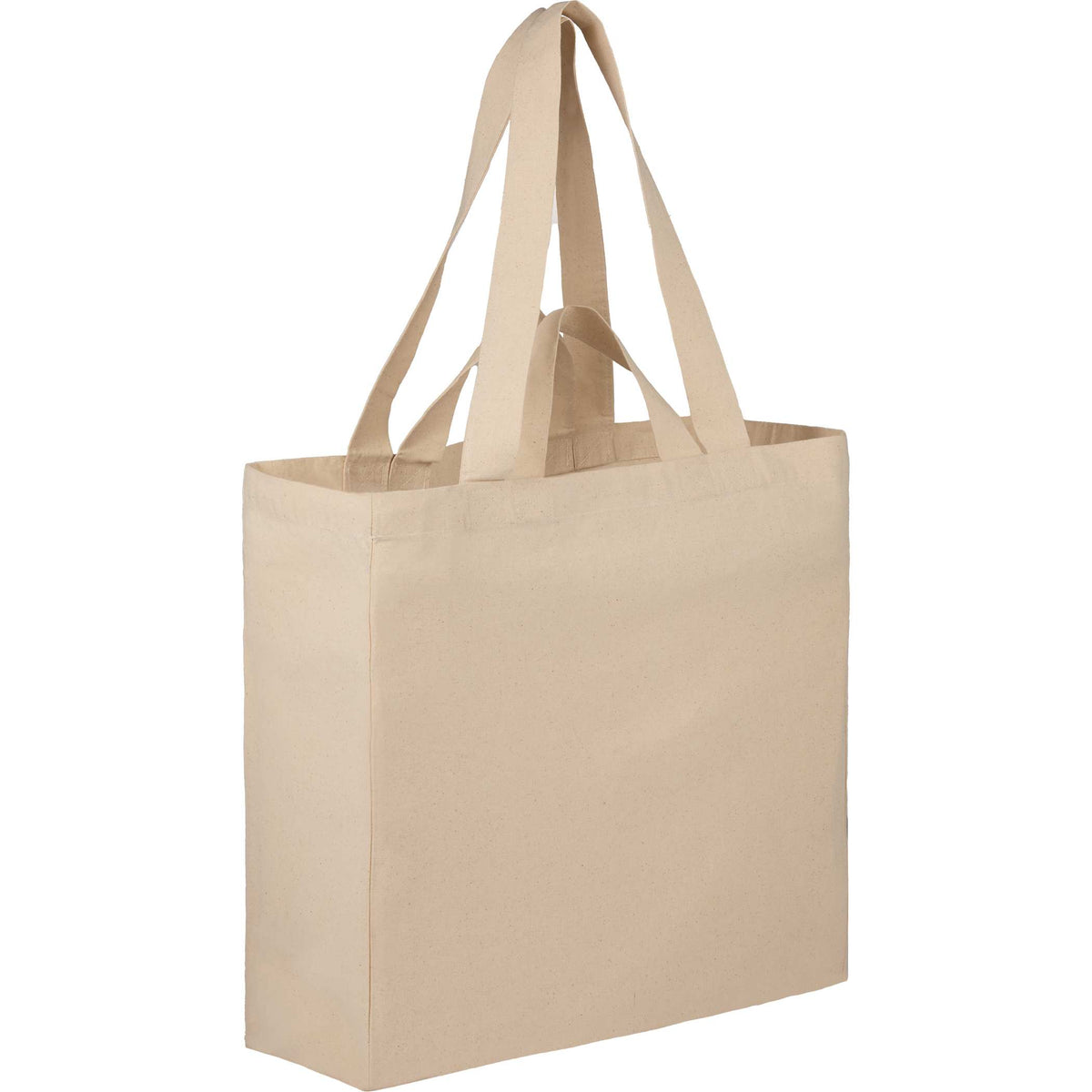 Custom Dual Carry 6oz Organic Cotton Tote - angle