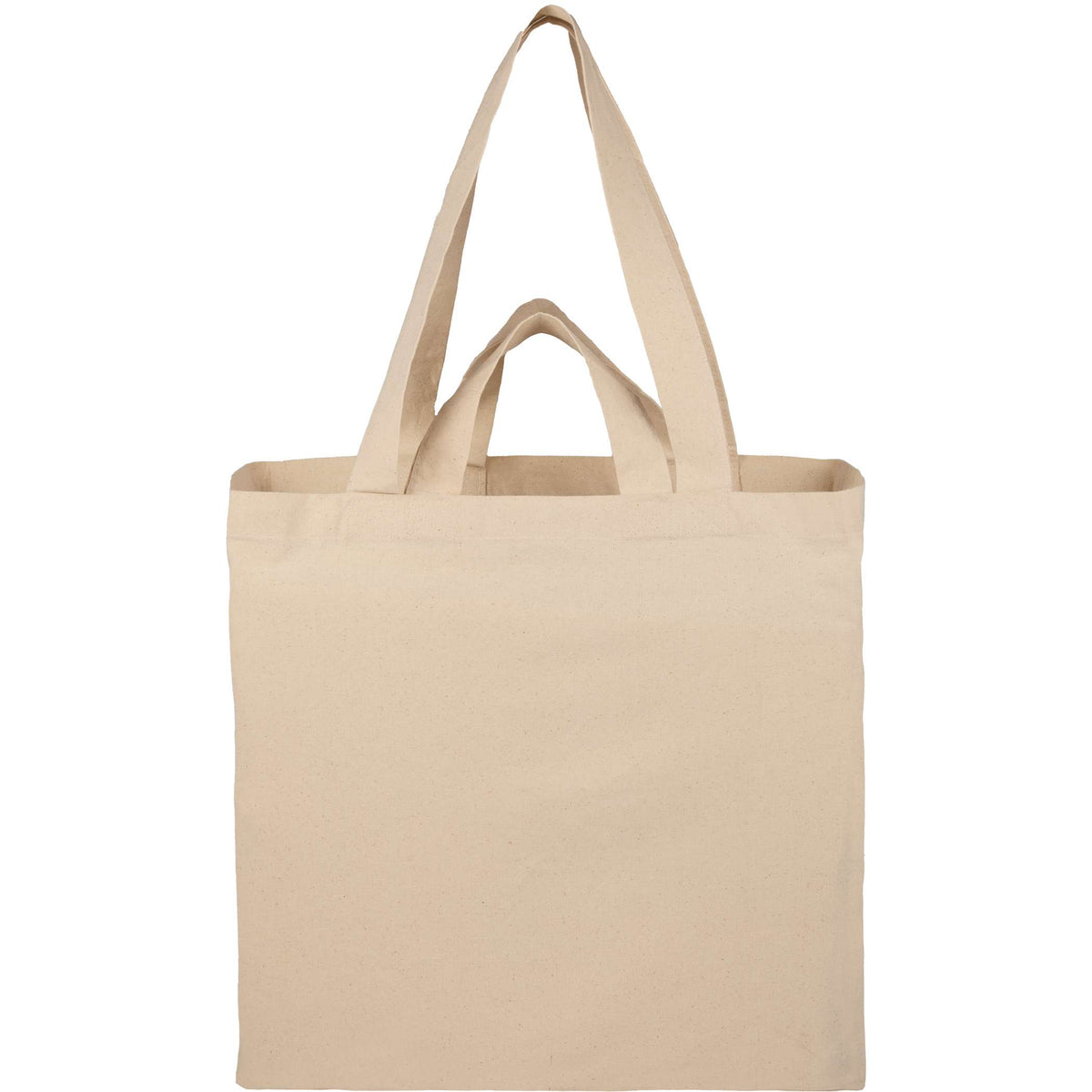 Custom Dual Carry 6oz Organic Cotton Tote - back