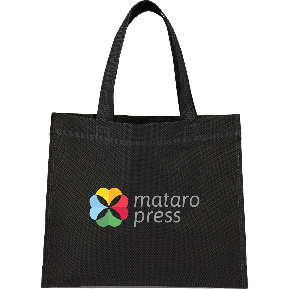 Custom Mini Non-Woven Heat Sealed Tote - decorated SM-5230BK