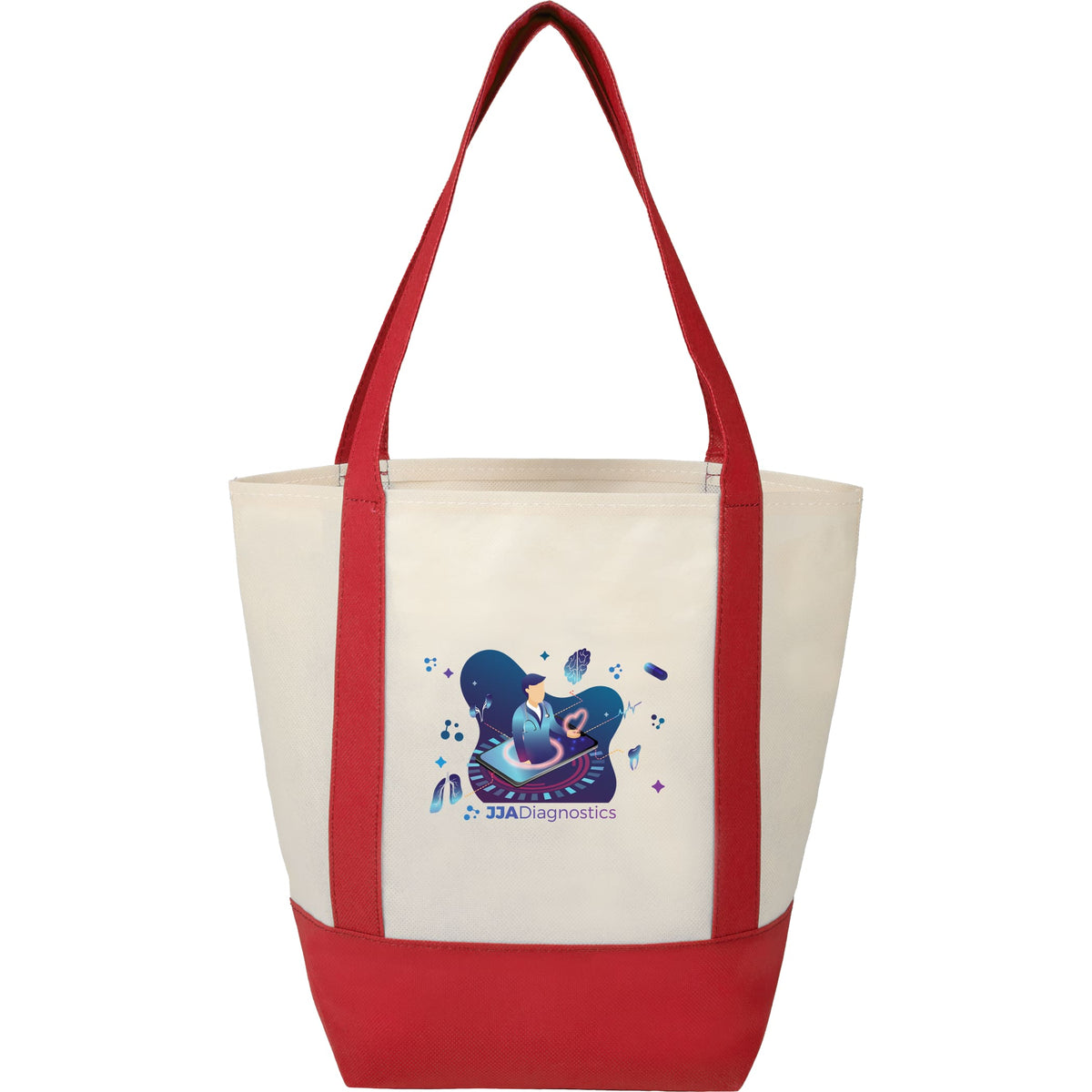 Custom Lighthouse Mini Non-Woven Tote - decorated SM-5231RD