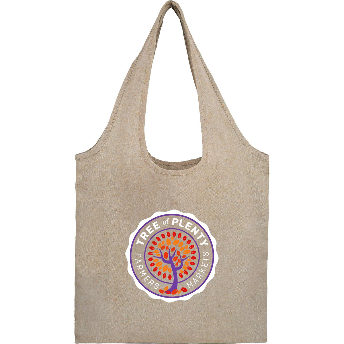 Custom Bungalow 5oz Recycled Cotton Twill Shopper Tote - decorated SM-5234NT