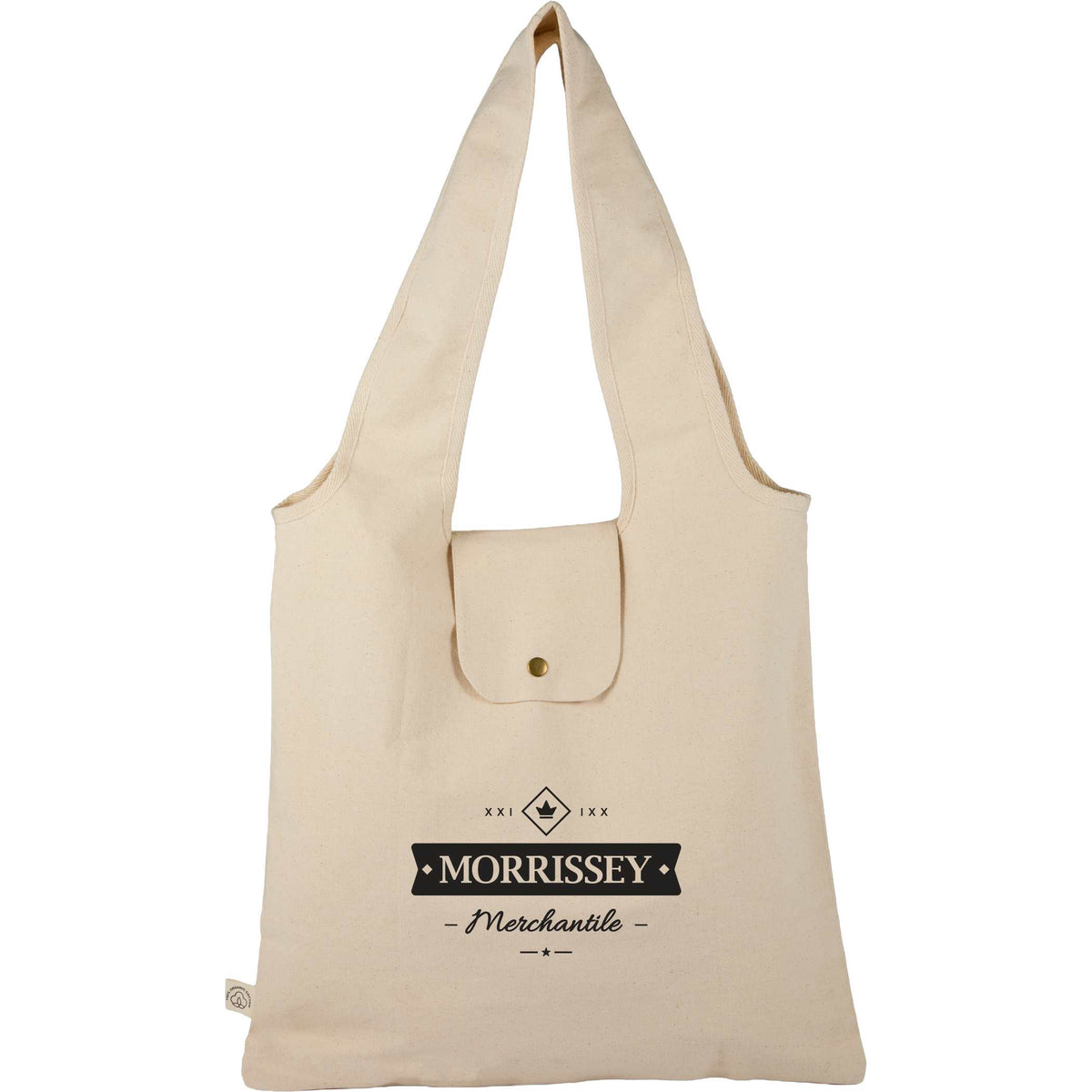 Custom Packable 8oz Organic Cotton Tote - decorated SM-5237NT