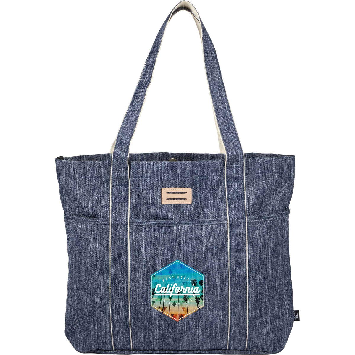 Custom The Goods Navy Heather Carry All Tote - decorated SM-5239HENY