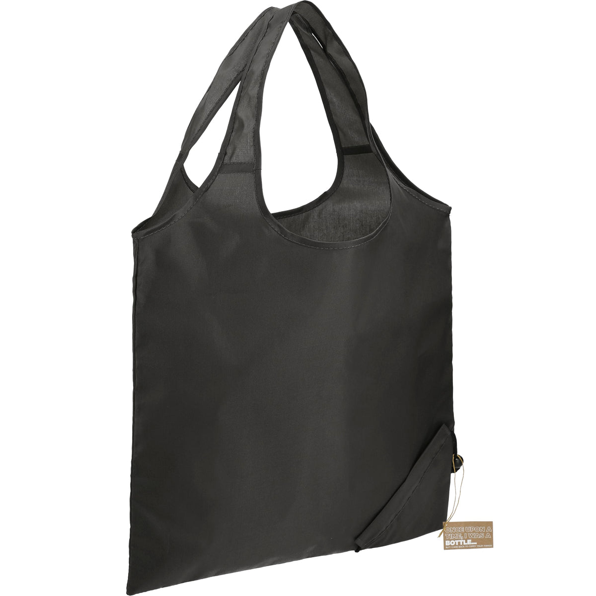 Custom Bungalow RPET Foldable Shopper Tote - angle