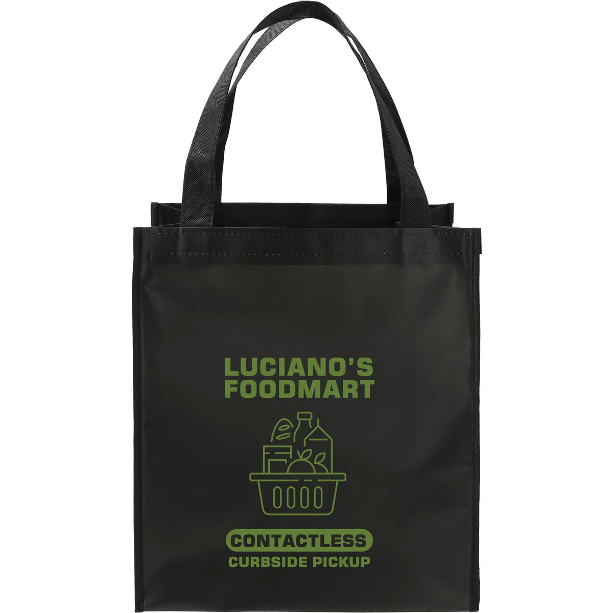 Custom Double Laminated Wipeable Grocery Tote - decorated SM-5725BK