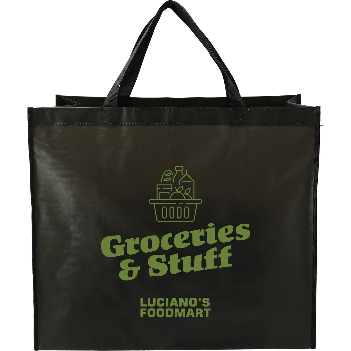 Custom Double Laminated Wipeable Jumbo Tote - decorated SM-5726BK
