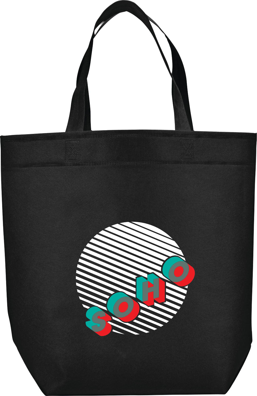 Custom Challenger Non-Woven Shopper Tote - decorated SM-5727BK