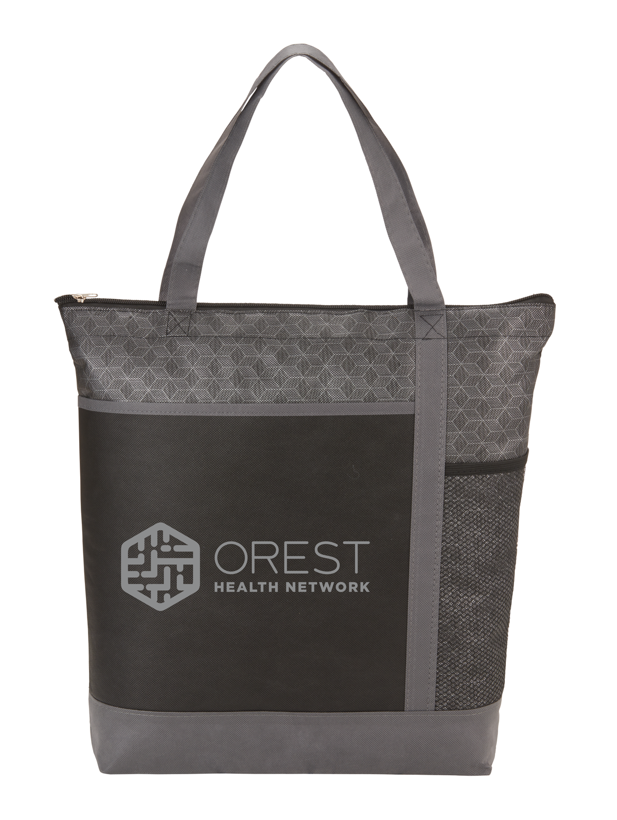 Custom Chrome Non-Woven Zipper Convention Tote