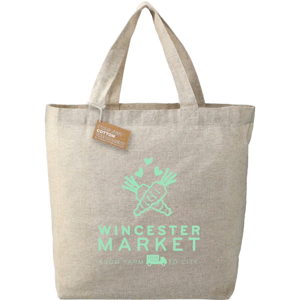 Custom Recycled 5oz Cotton Twill Grocery Tote - decorated SM-5779NT