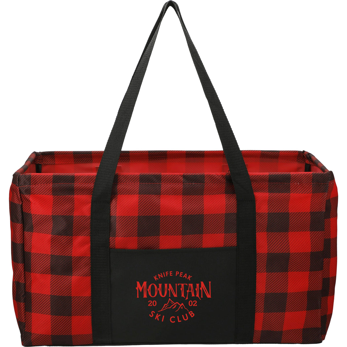 Custom Buffalo Plaid Utility Tote