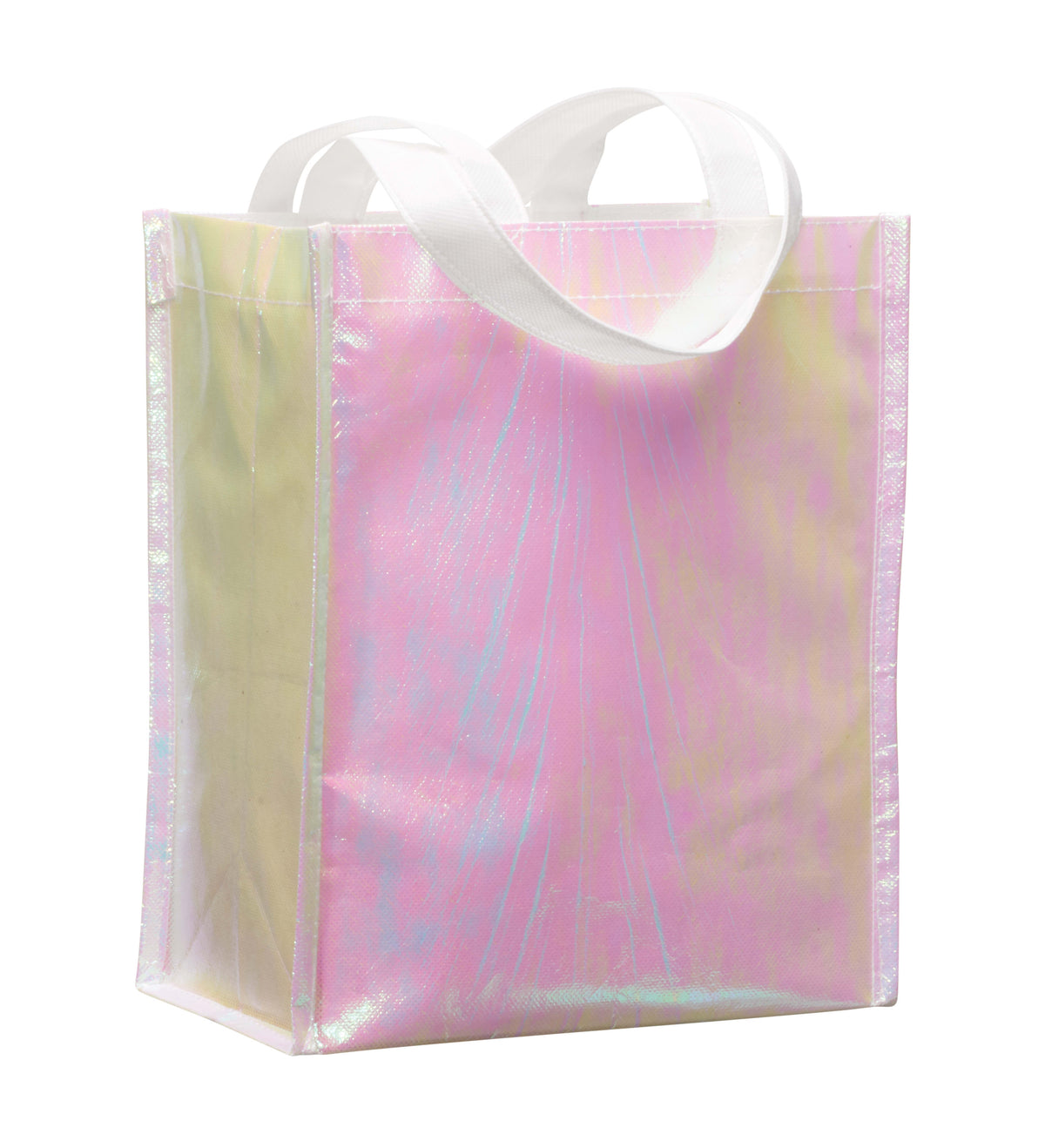 Custom Iridescent Non-Woven Gift Tote - angle