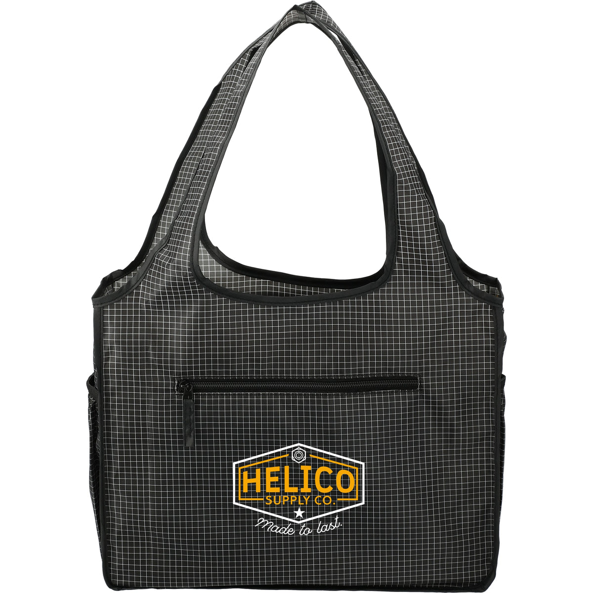 Custom Grid Bungalow Tote - decorated SM-5942BK