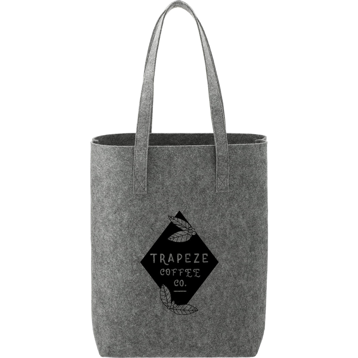 Custom Recycled Felt Shopper Tote - decorated SM-5945CA