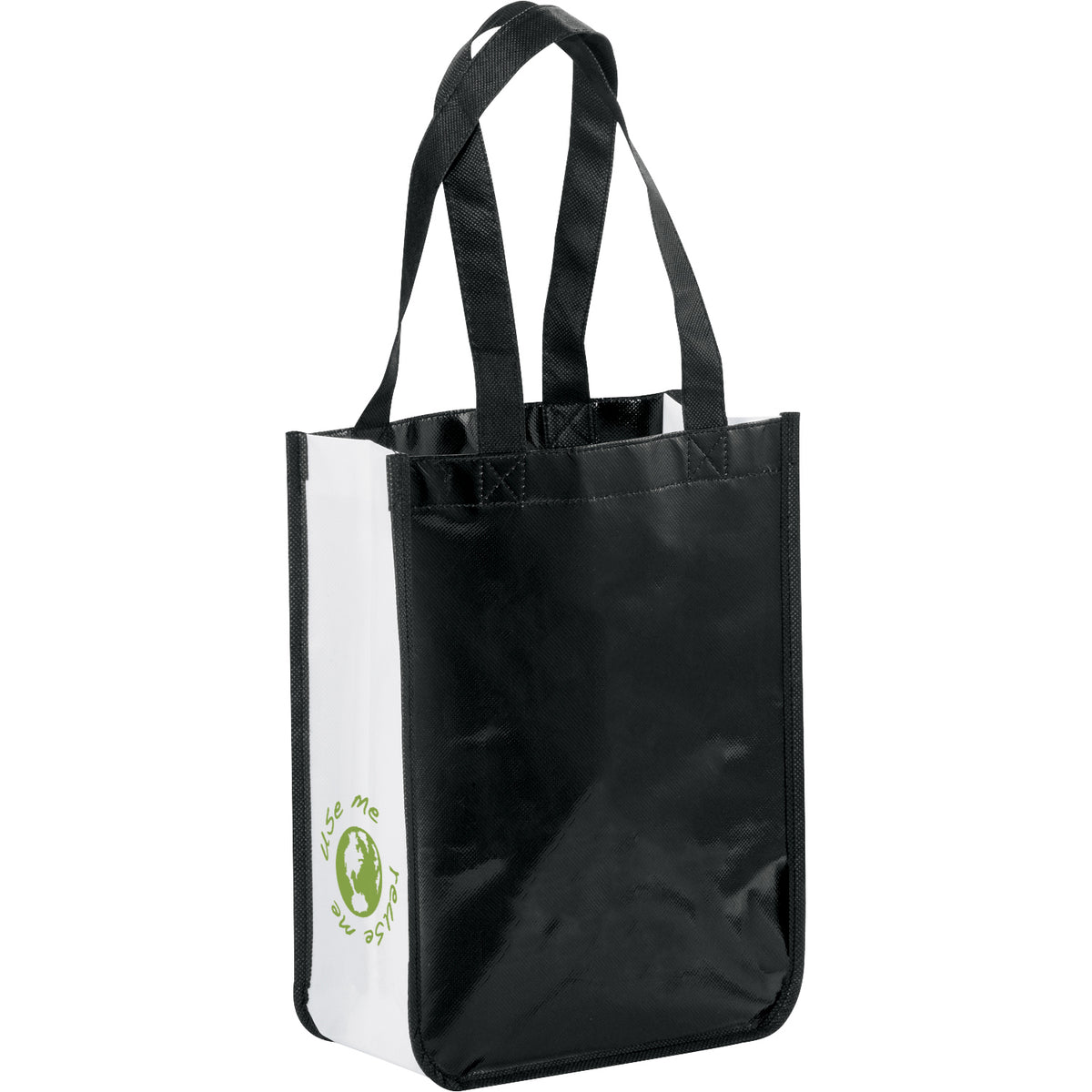 Custom Gloss Laminated Non-Woven Gift Tote - angle