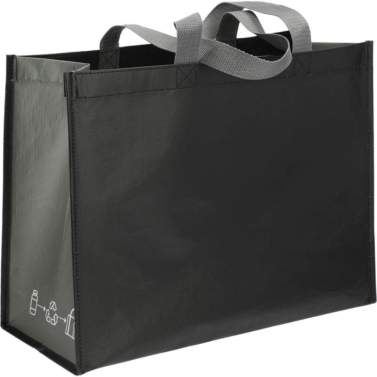 Custom RPET Laminated Matte Shopper Tote - angle