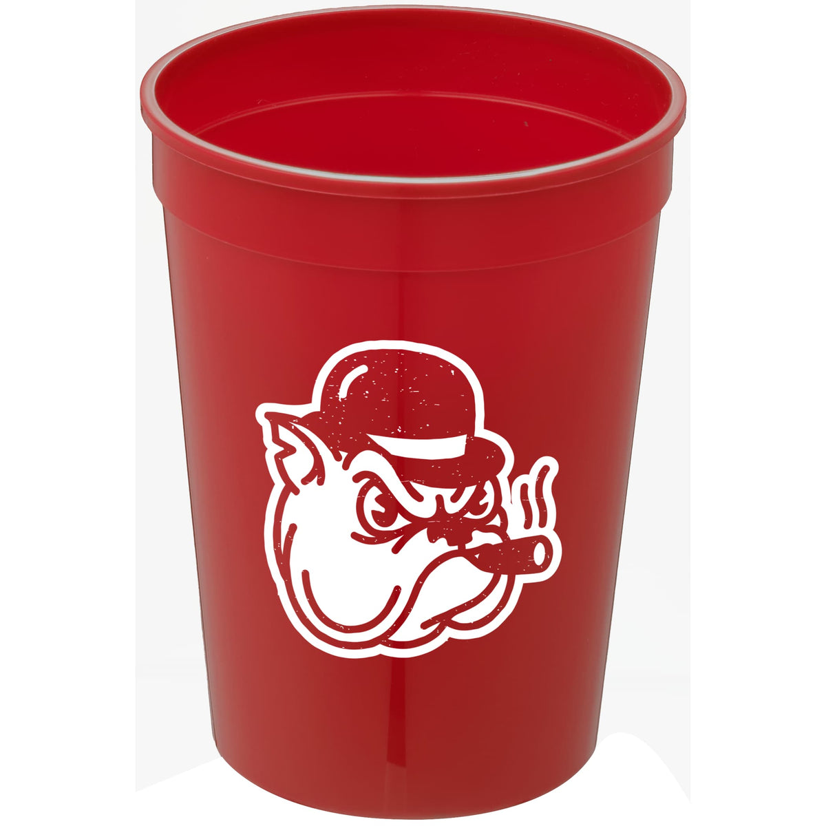 Custom Solid 12oz Stadium Cup - decorated SM-6011RD