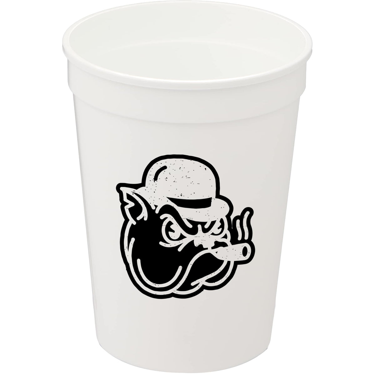 Custom Solid 12oz Stadium Cup - decorated SM-6011WH