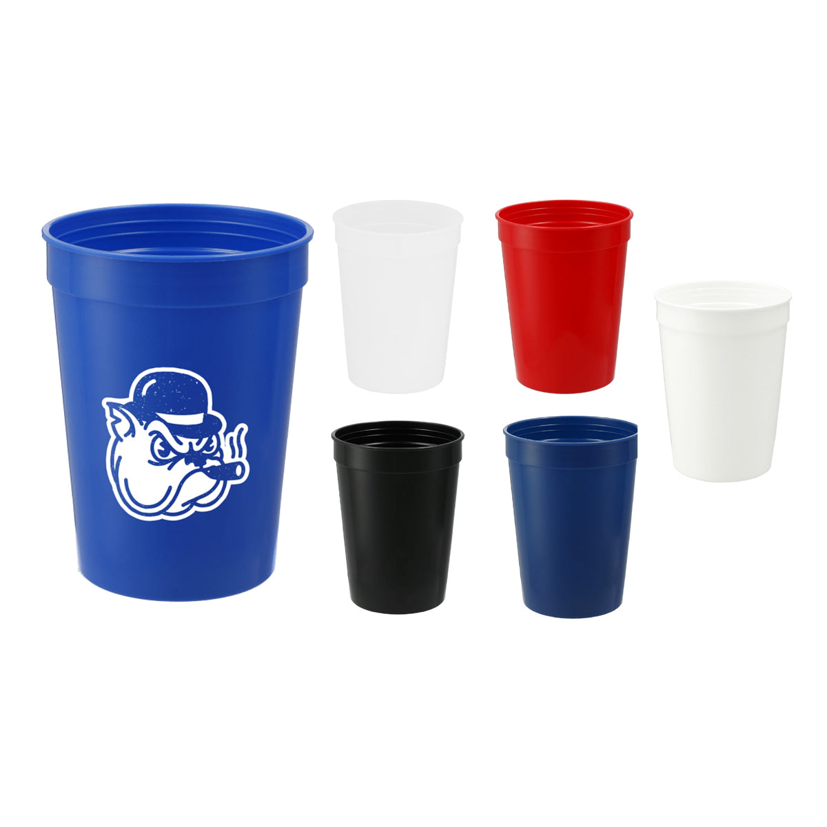 Custom Solid 12oz Stadium Cup - decorated SM-6011BL