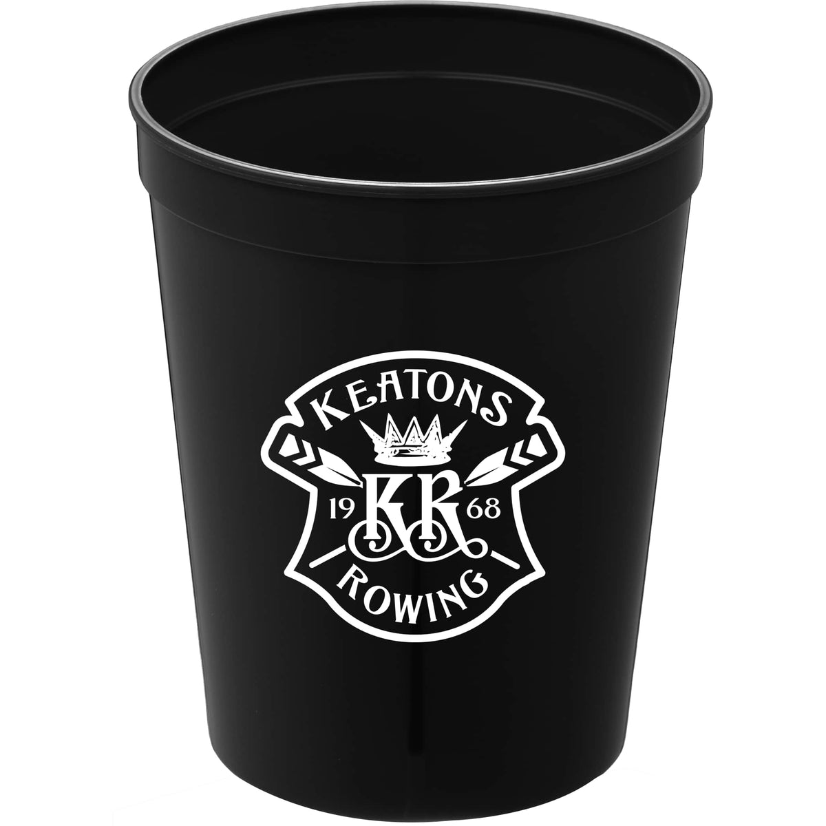 Custom Solid 16oz Stadium Cup - decorated SM-6012BK