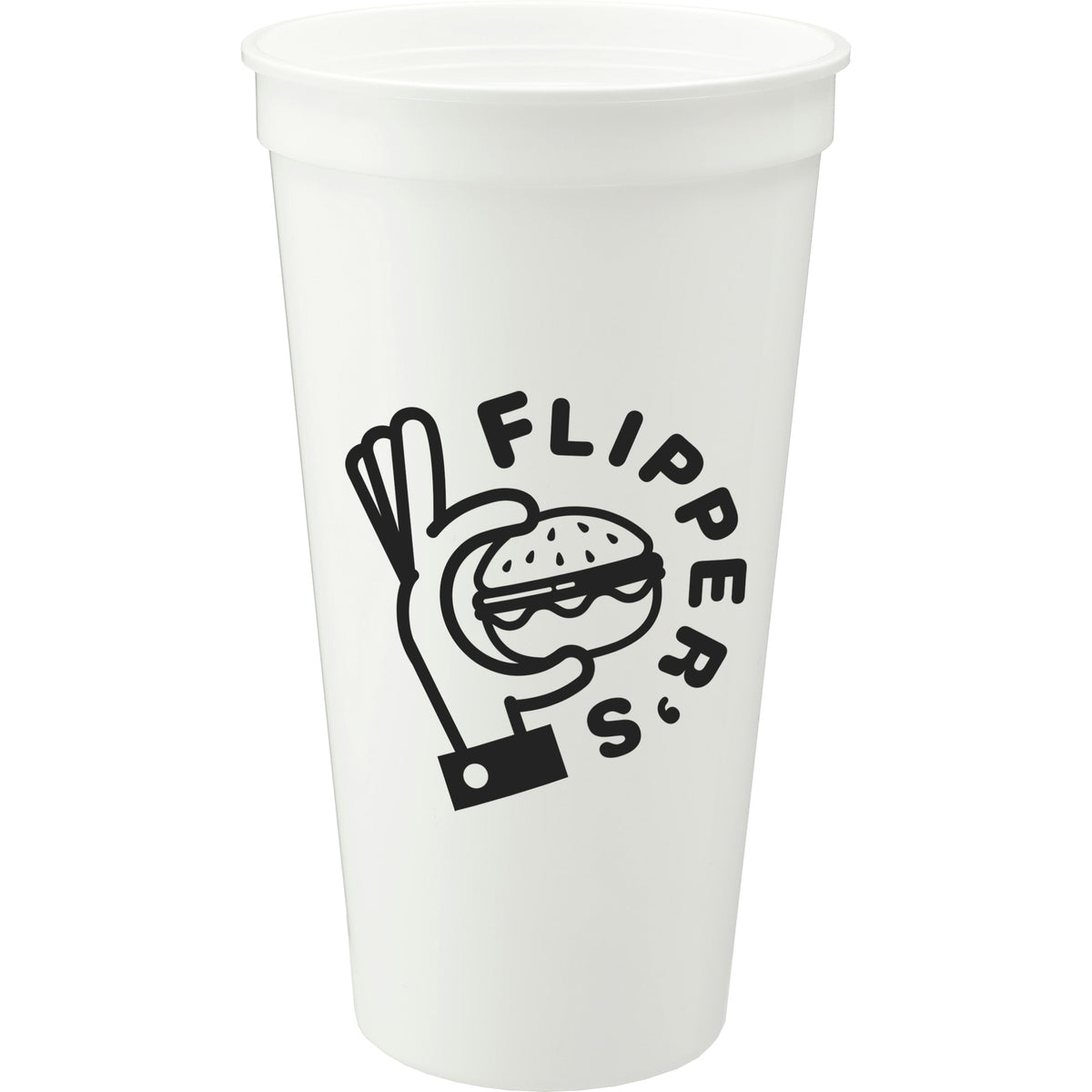 Custom Solid 24oz Stadium Cup - decorated SM-6013WH