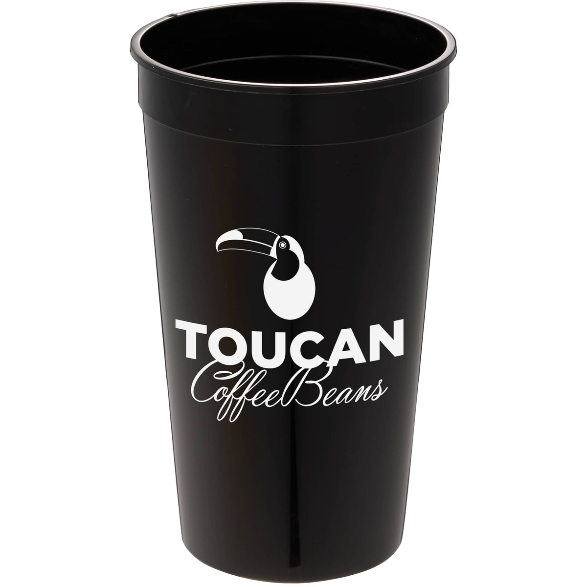 Custom Solid 32oz Stadium Cup - decorated SM-6014BK