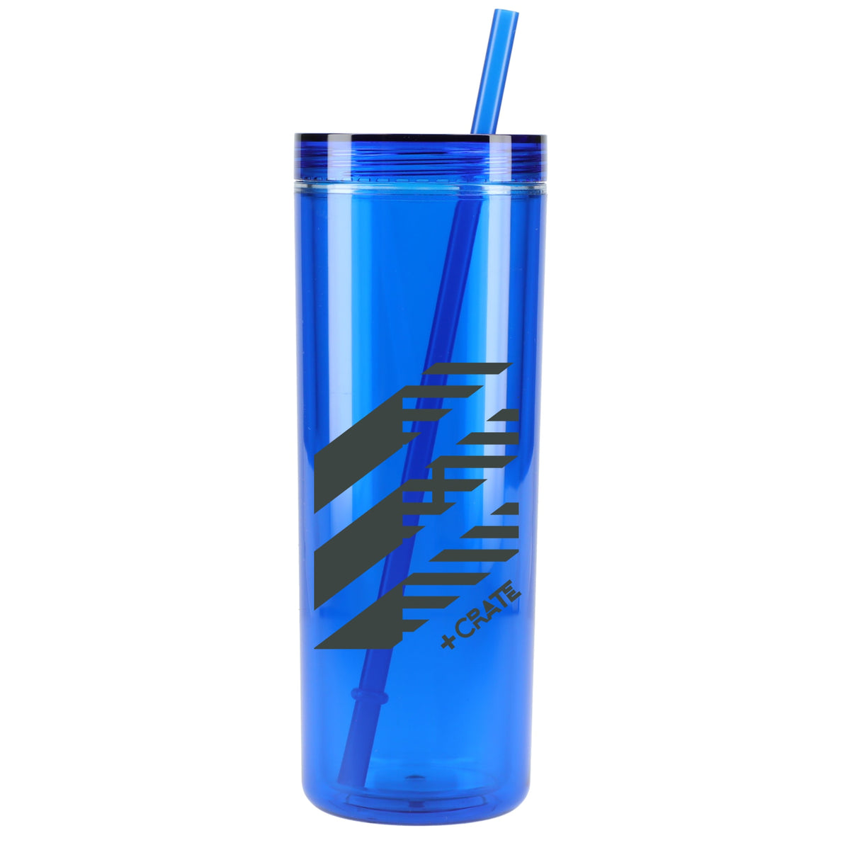 Custom Chroma Recycled Acrylic Straw Tumbler 16oz - decorated SM-6020BL