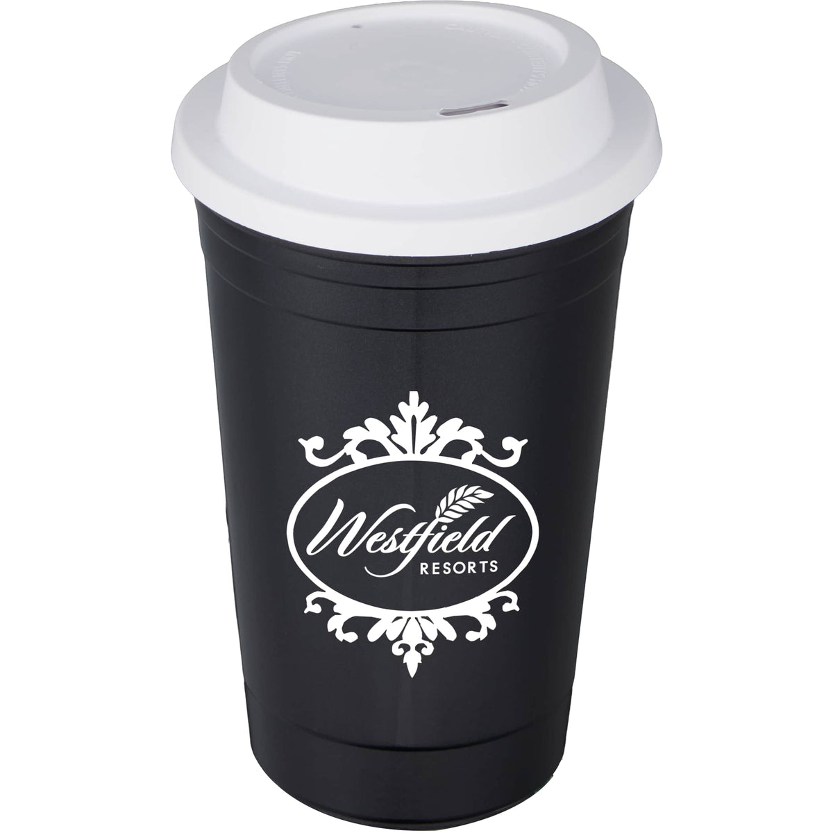 Custom The Traveler Insulated Cup 16 oz. w/ Lid - decorated SM-6544BK