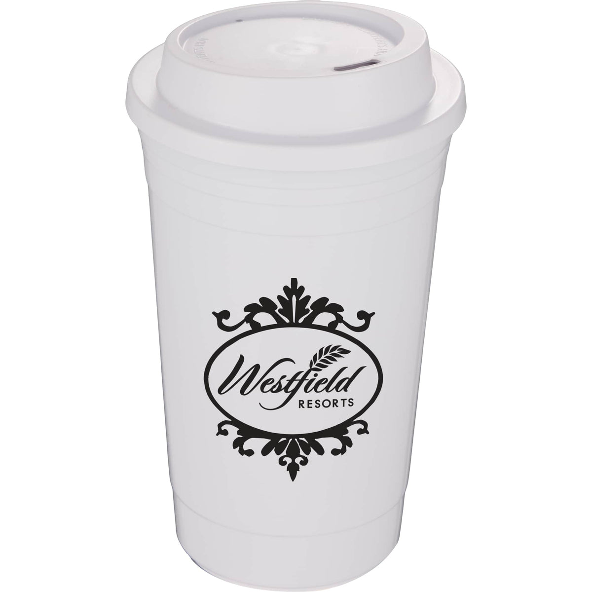 Custom The Traveler Insulated Cup 16 oz. w/ Lid - decorated SM-6544WH