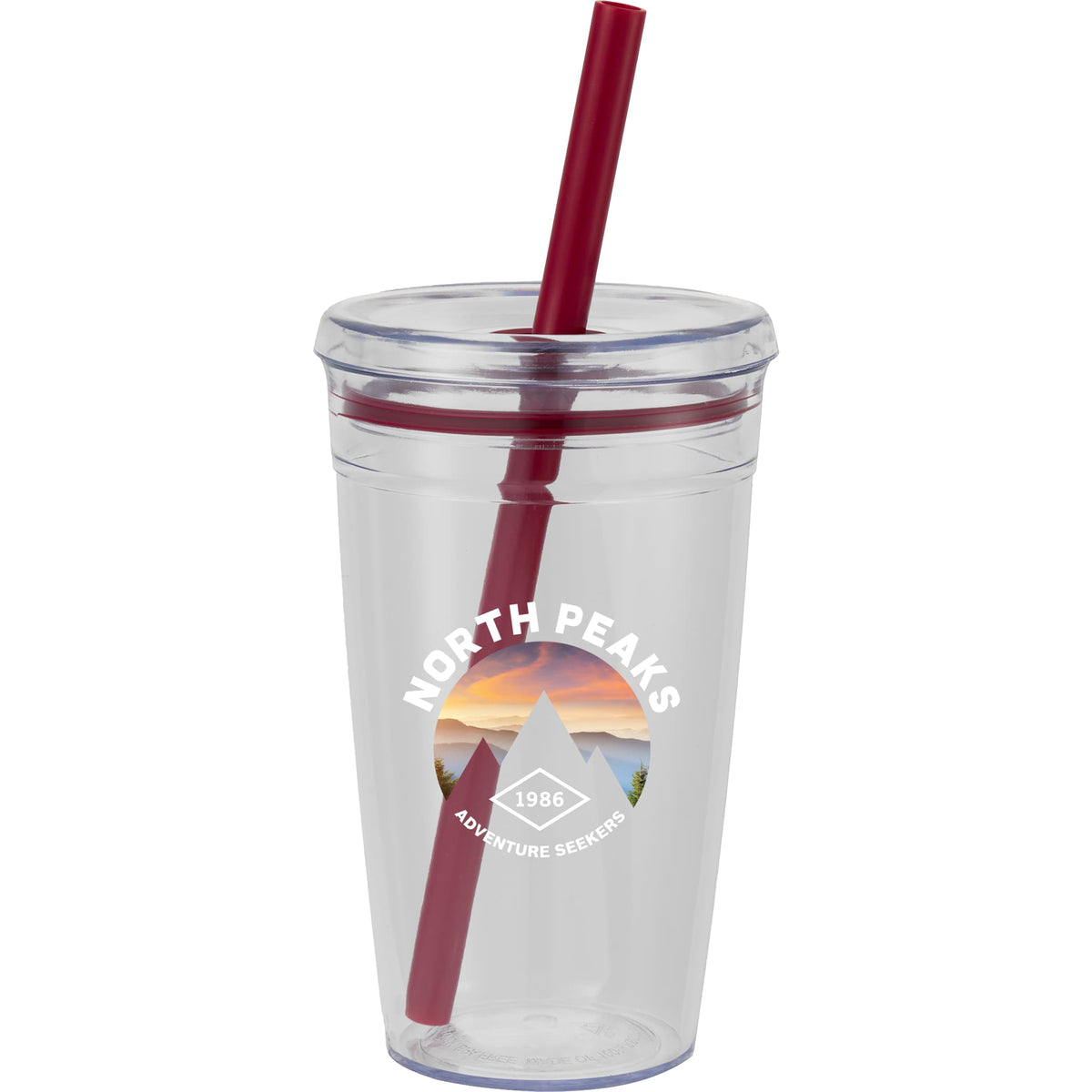 Custom Anna Recycled Acrylic Tumbler w/ Straw 15oz