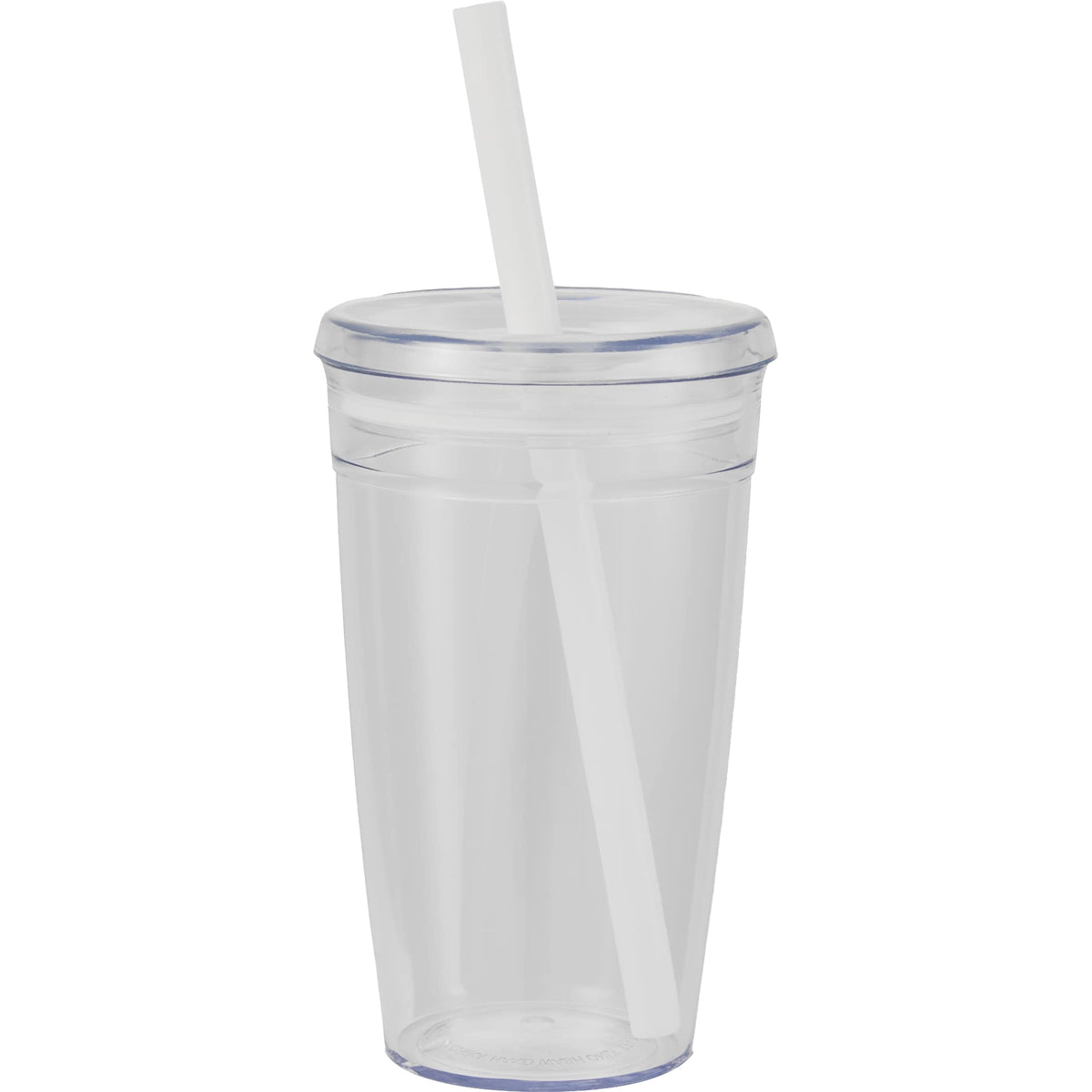 Custom Anna Recycled Acrylic Tumbler w/ Straw 15oz - blank SM-6560WH