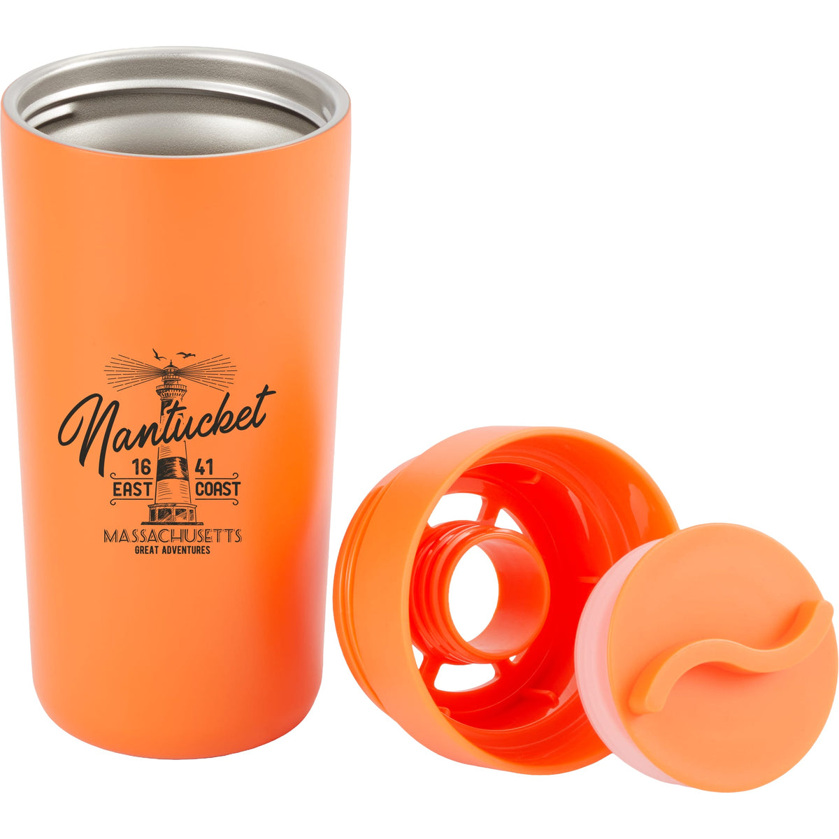 Custom Maddie Recycled SS Vacuum Tumbler w/ 360 Lid 16oz - decorated SM-6564OR