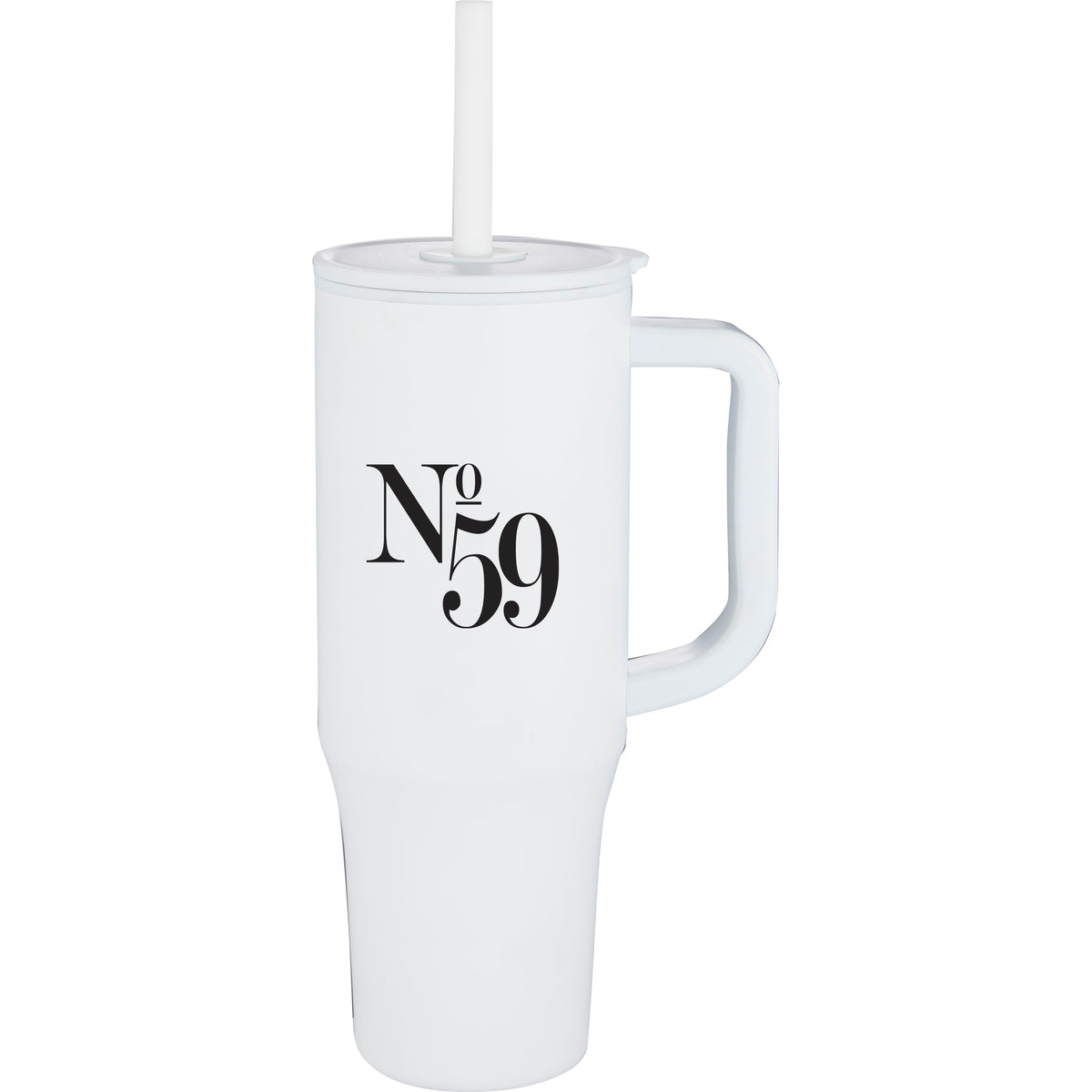 Custom Erie 30oz Straw Mug - decorated SM-6964WH