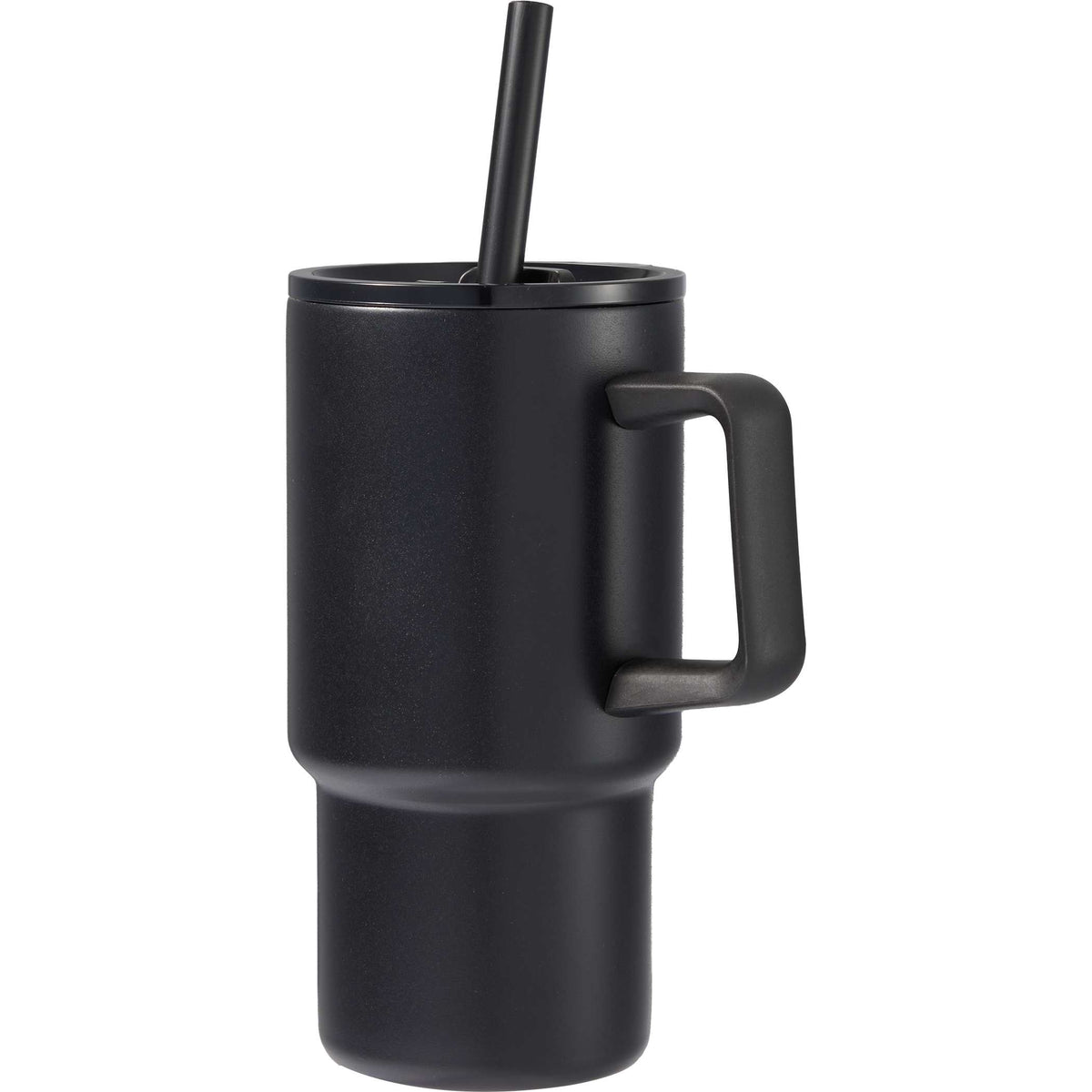 Custom Summit 18oz Recycled Vacuum Insulated Mug w/ Straw - angle