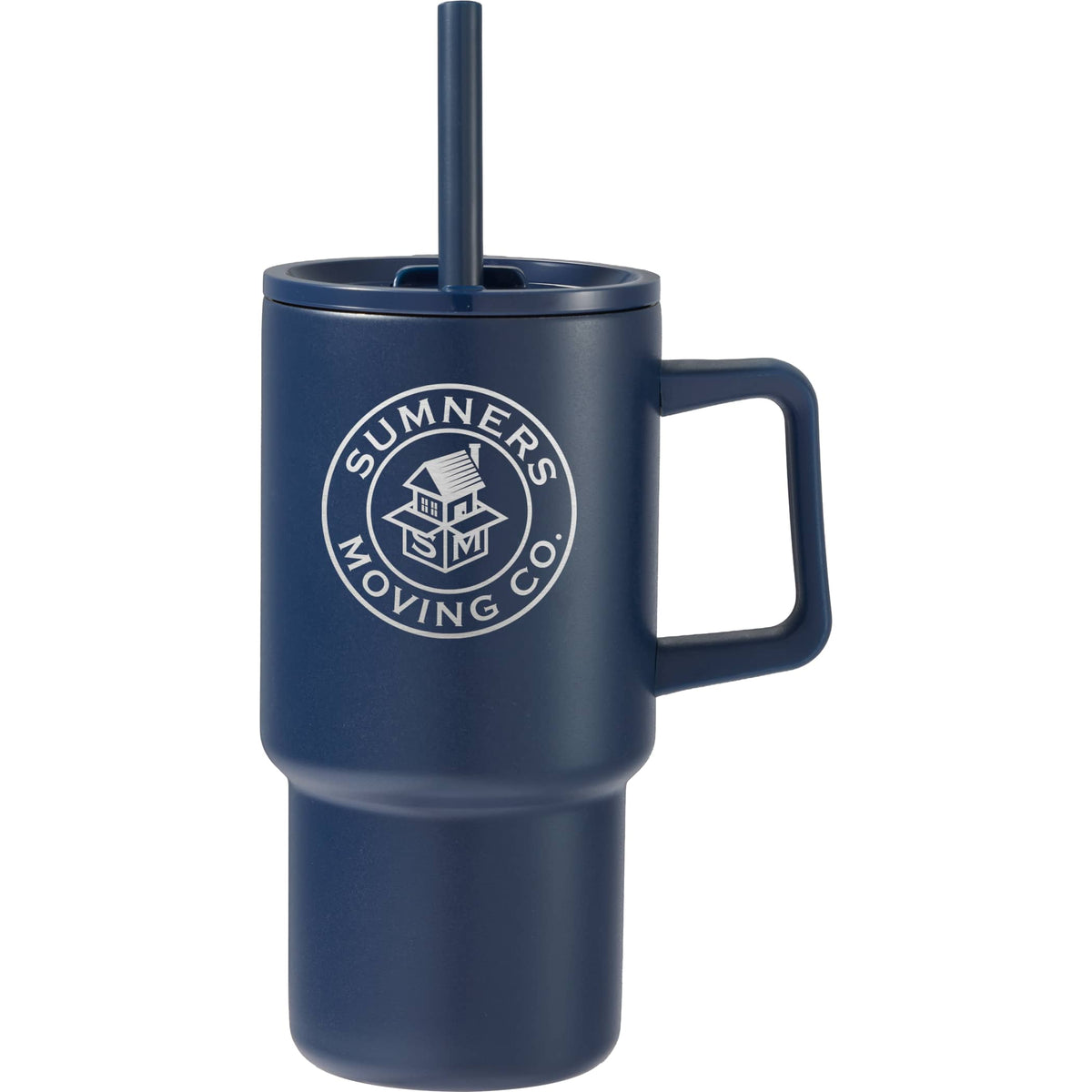 Custom Summit 18oz Recycled Vacuum Insulated Mug w/ Straw
