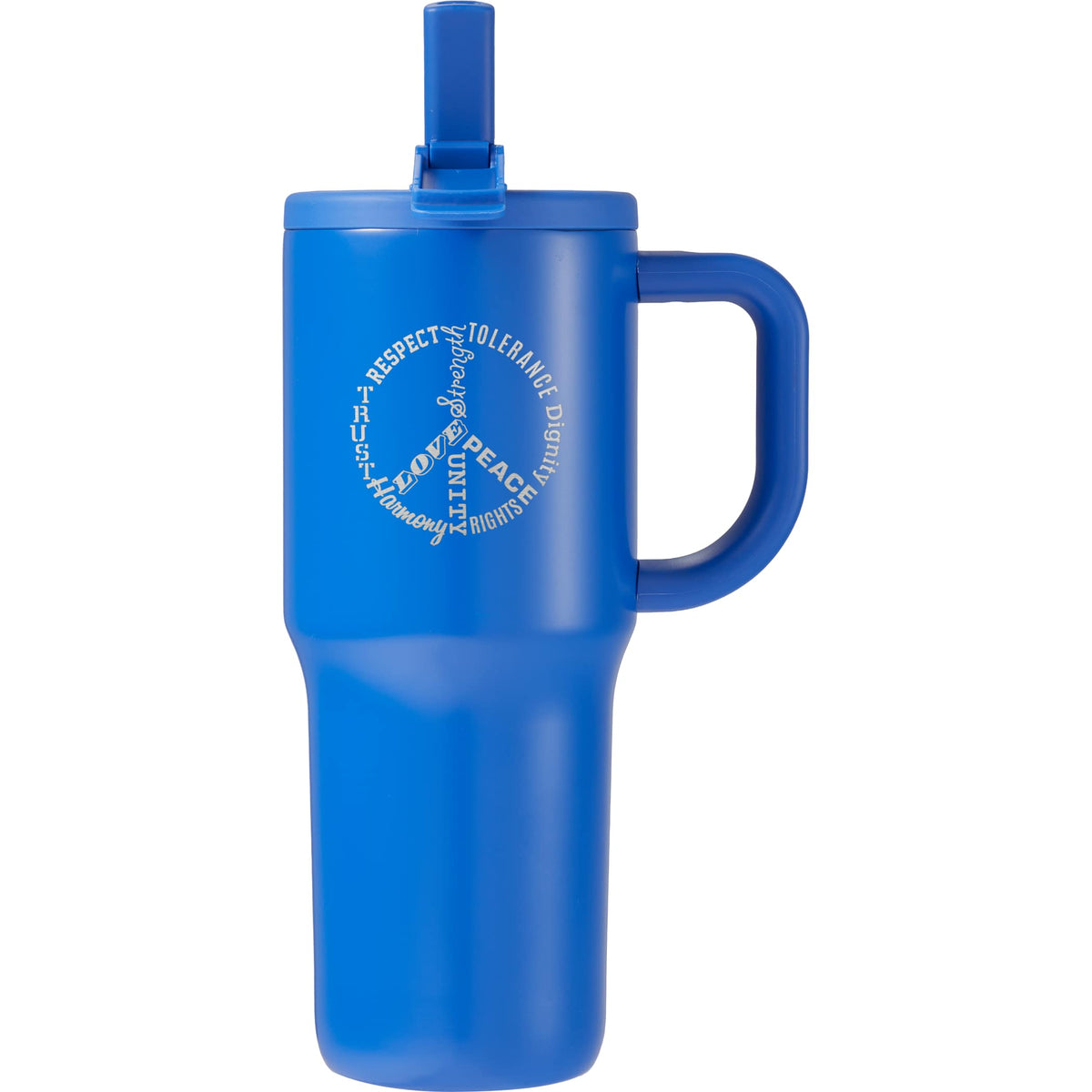 Custom Alpine 30oz Vac Insul Mug w/protective straw cover - decorated SM-6983BBL