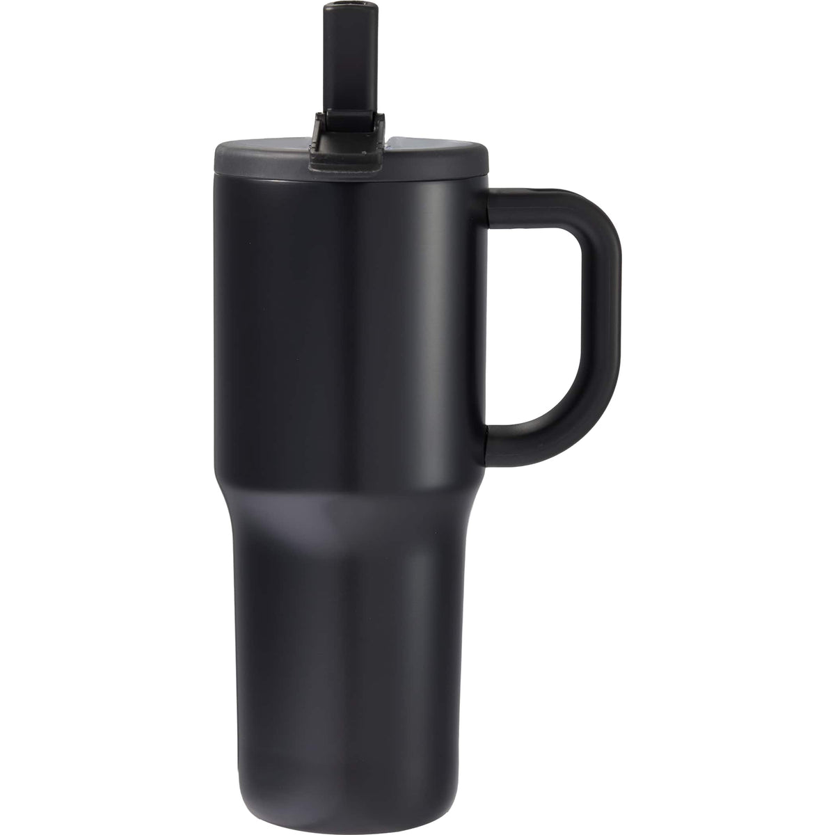 Custom Alpine 30oz Vac Insul Mug w/protective straw cover - blank SM-6983BK